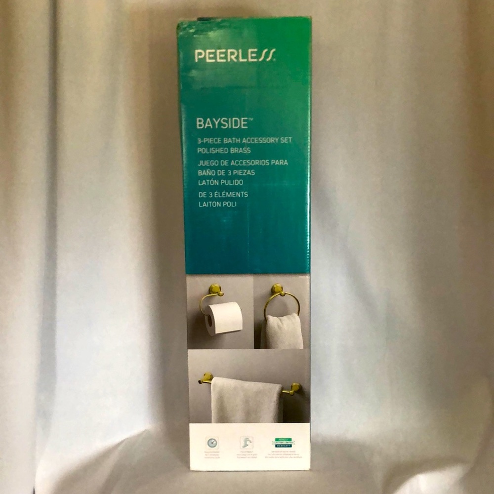 Peerless Bayside 3-Piece Polished Brass Bath Accessory Set